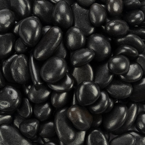 (6041) Black Polished Pebble .25-0.50inch (40 lb bag)