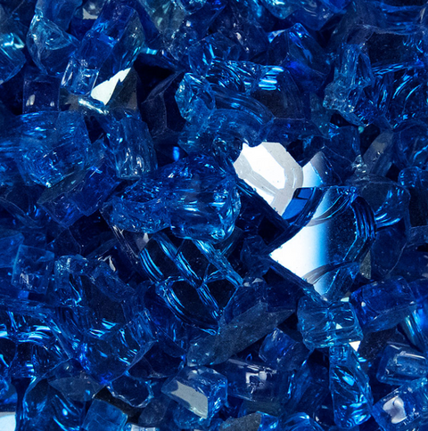 (6045) Sapphire Blue Fire Glass 0.25", 20lb bag