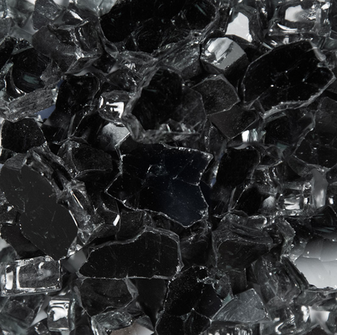(6047) Galaxy Black Fire Glass 0.5", 20lb bag
