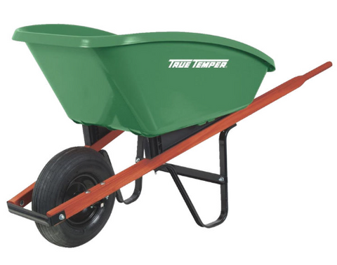 (89883) Wheelbarrow, 5 Cubic Foot Poly Tray