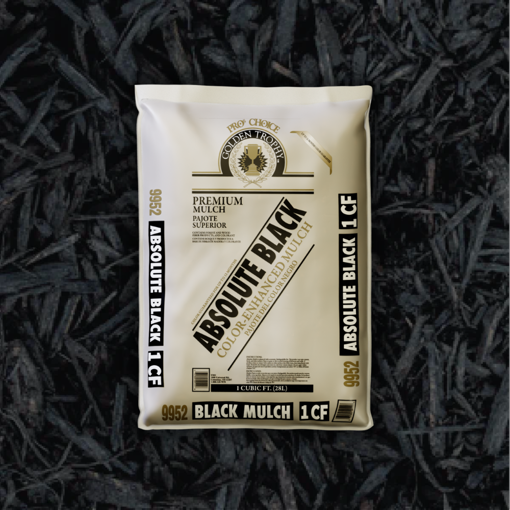 9952 - Absolute Black Shredded Mulch (1 CF) – Ohio Mulch