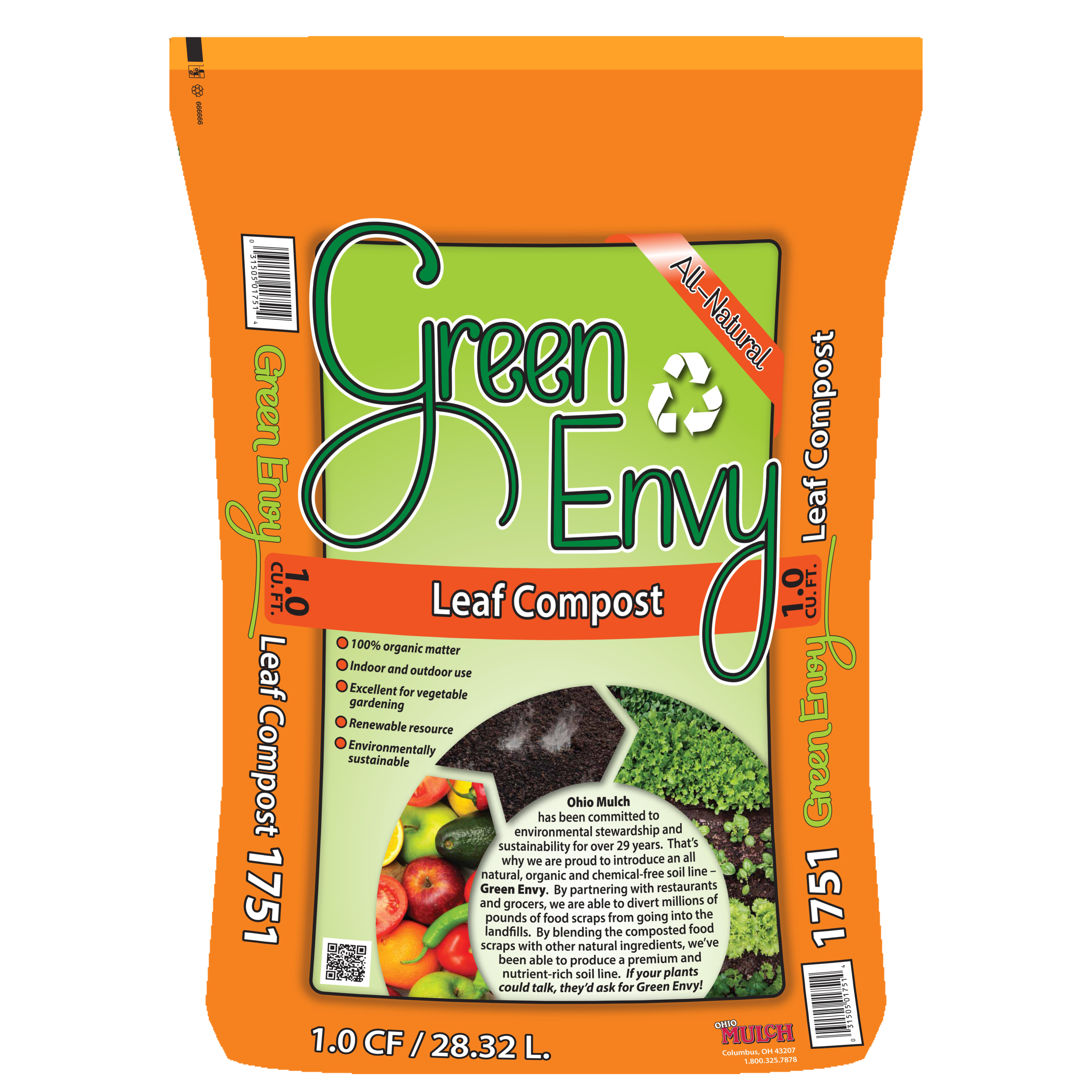 1751) - Green Envy Leaf Compost (1 CF) – Ohio Mulch 1751) - Green Envy Leaf Compost (1 CF) – Ohio Mulch
