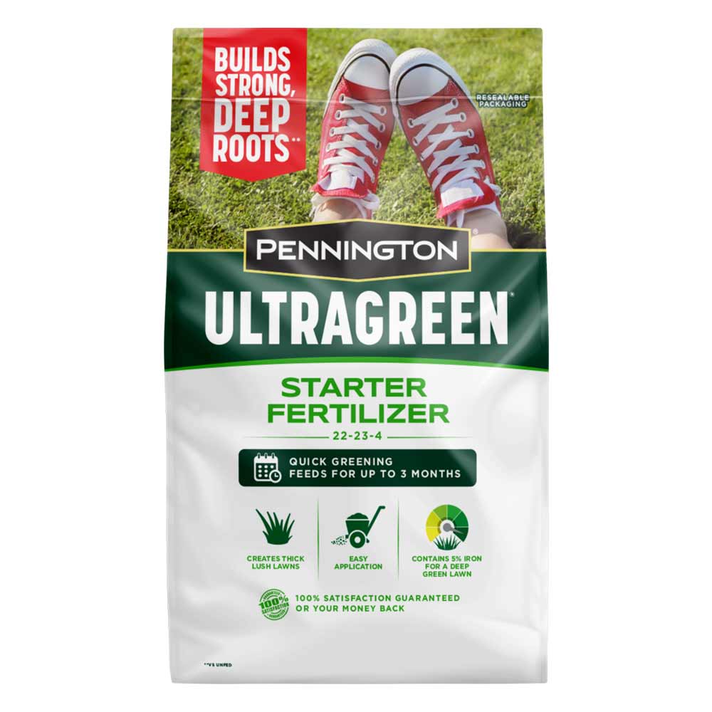 upstart plant fertilizer Pennington Ultragreen 22-23-4 Lawn Starter Fertilizer