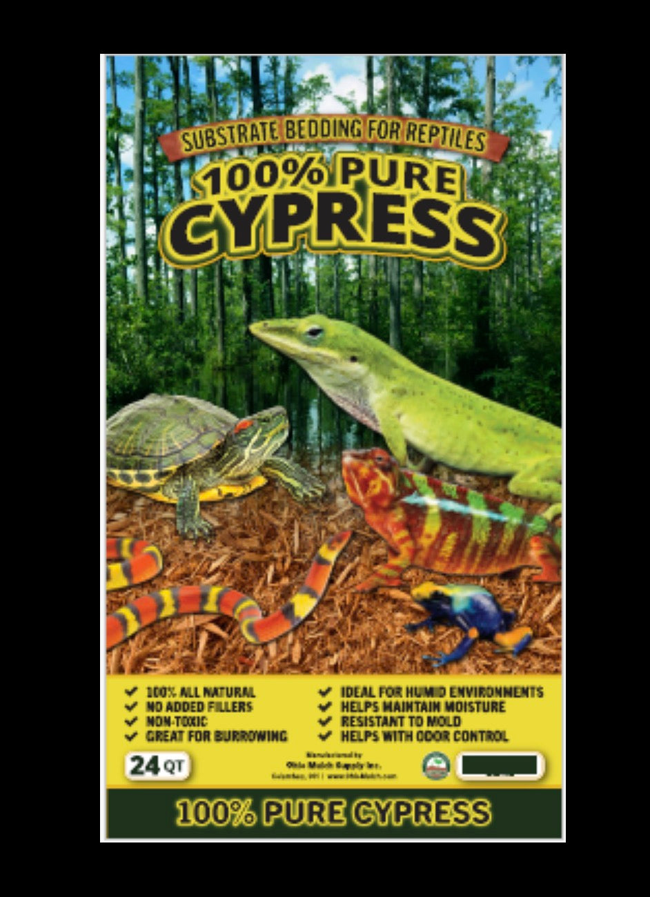 (111R) - Reptile Substrate Bedding, 100% Cypress, 24 Qt – Ohio Mulch