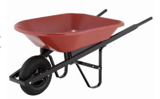 (89881) Wheelbarrow, 4 Cubic Foot Poly Tray