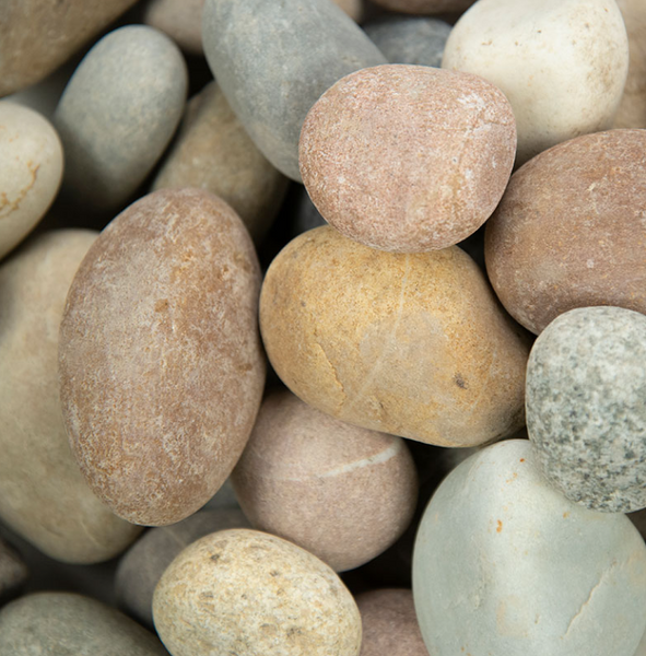 6043) Amazon Multi Pebble .25-1.25 inch, 40lb bag – Ohio Mulch